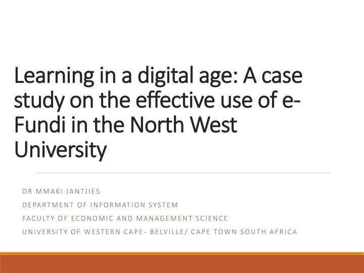 learning in a digital age a case learning