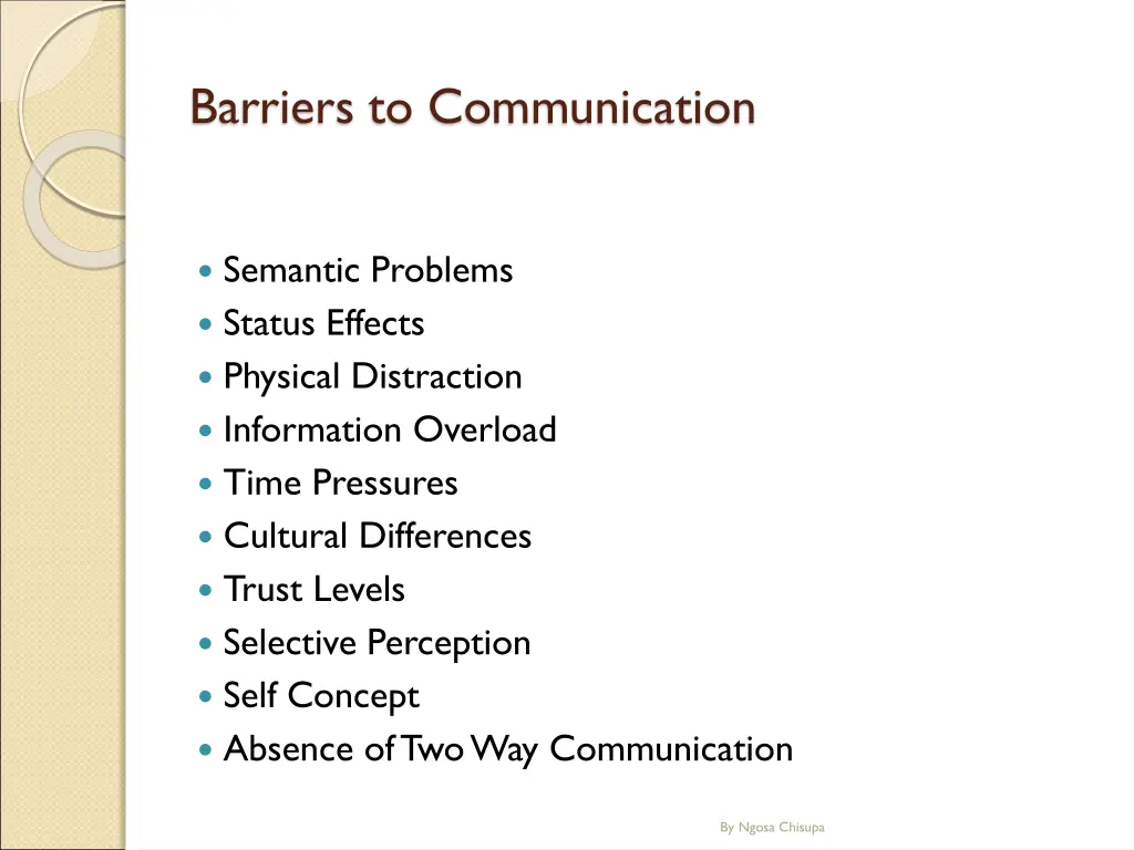 barriers to communication