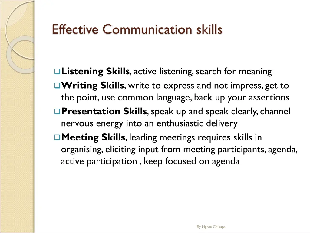 effective communication skills