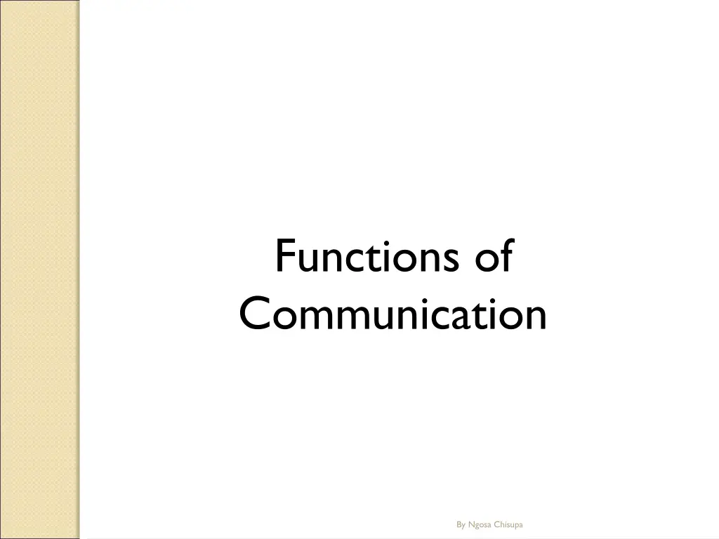 functions of communication