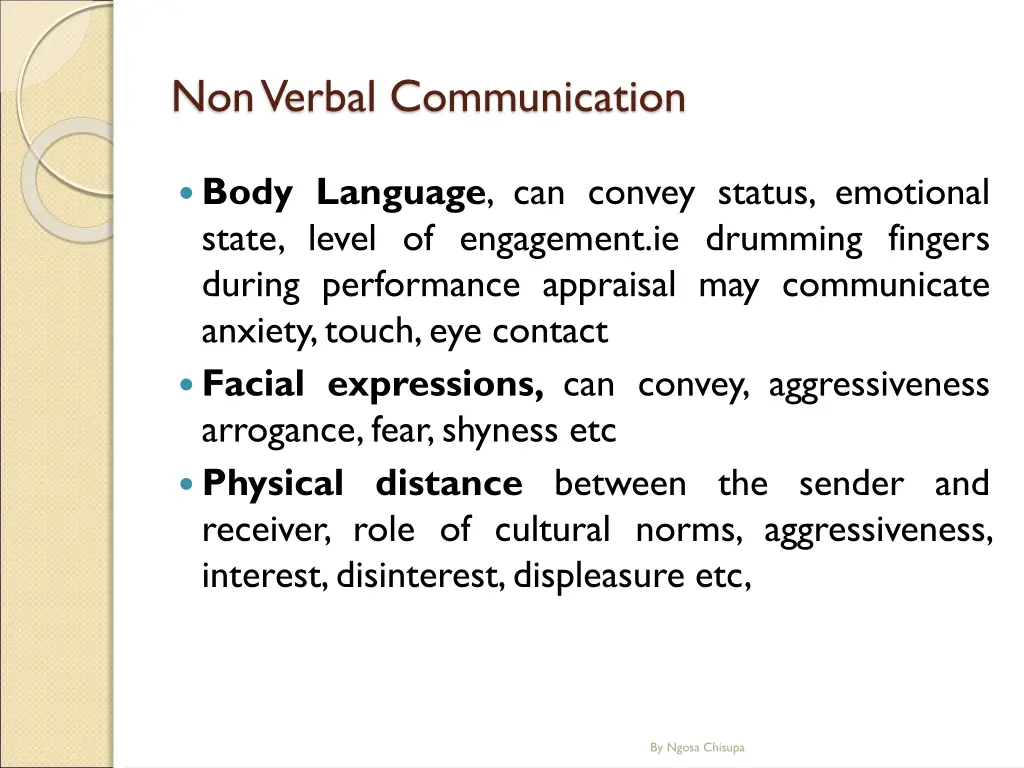 non verbal communication