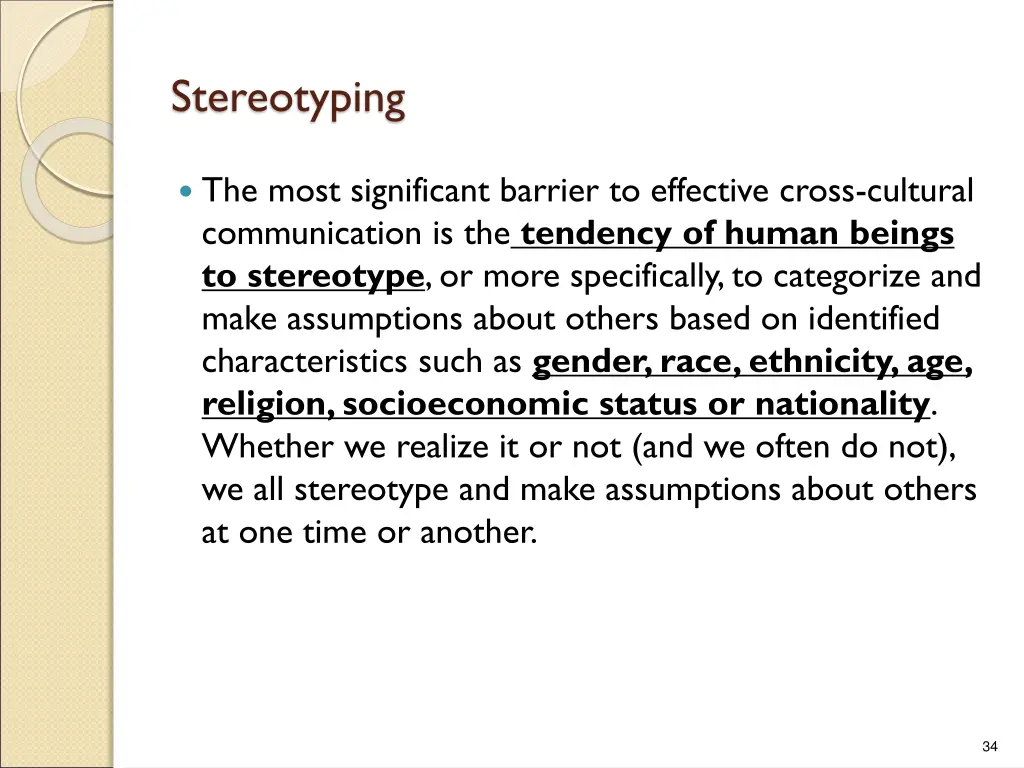 stereotyping