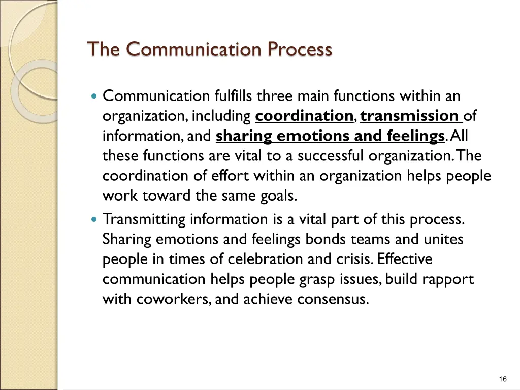 the communication process