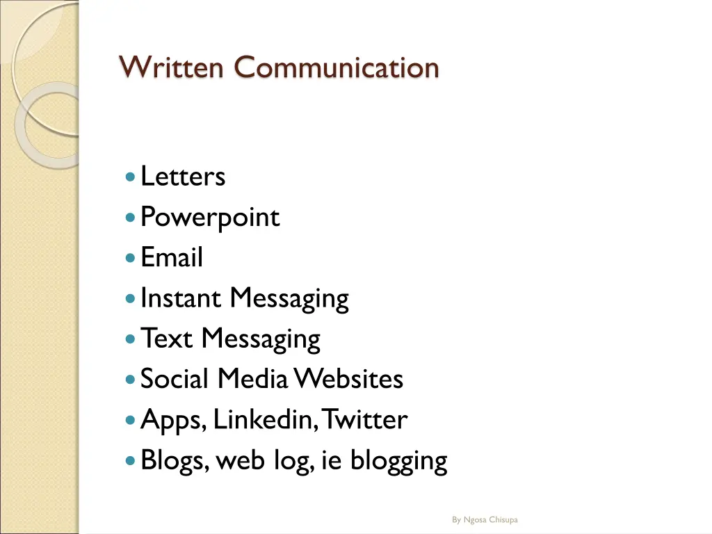 written communication