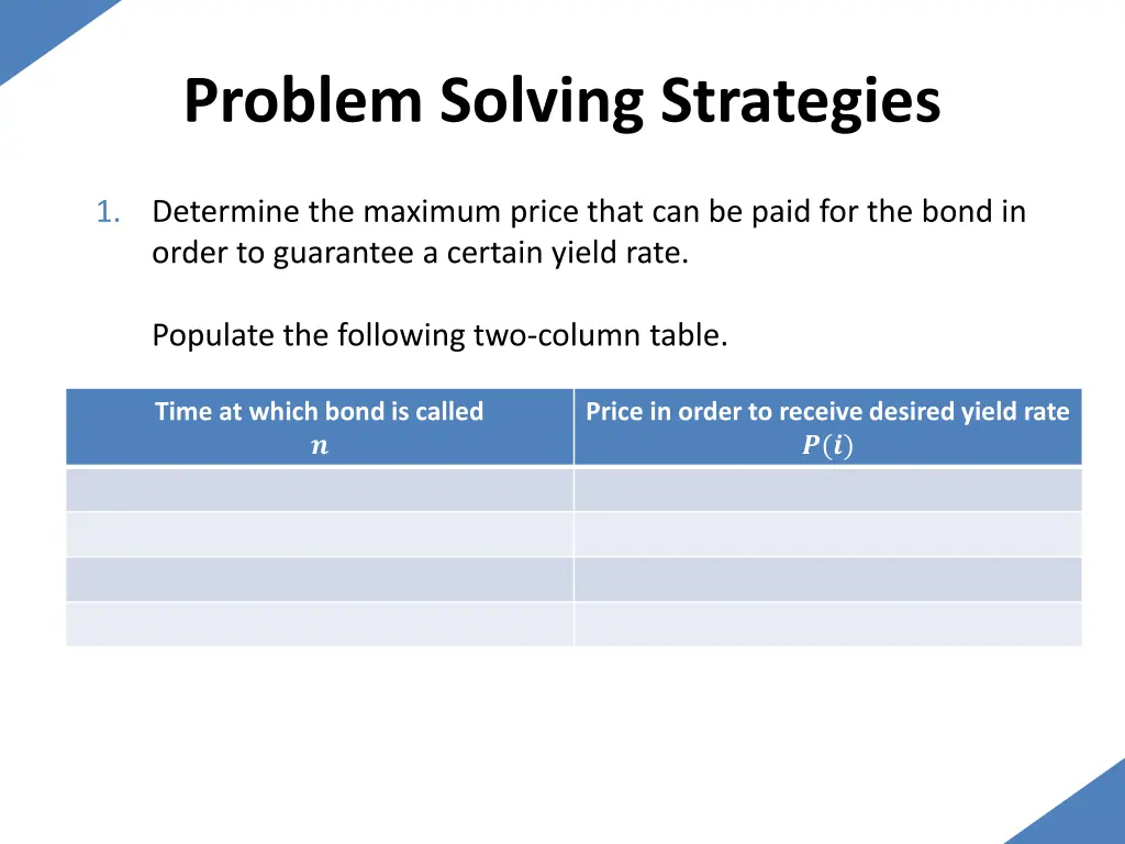 problem solving strategies 2