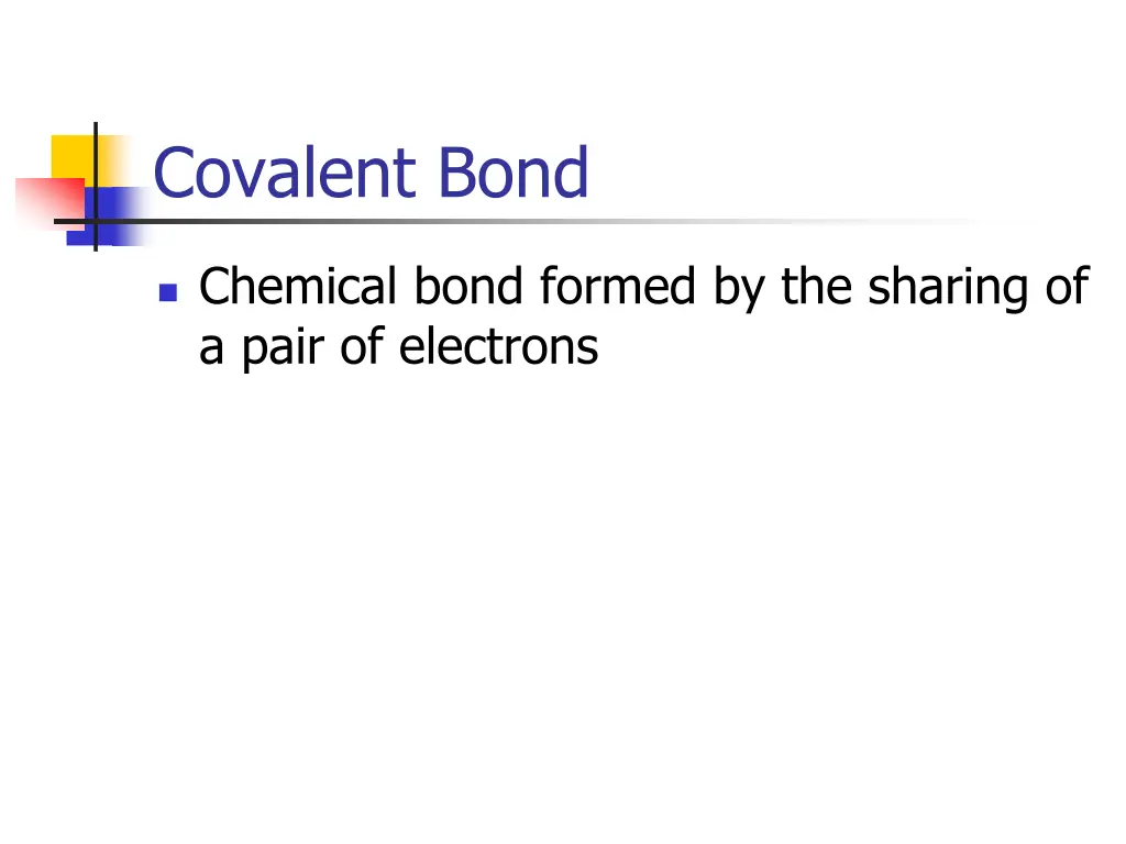 covalent bond