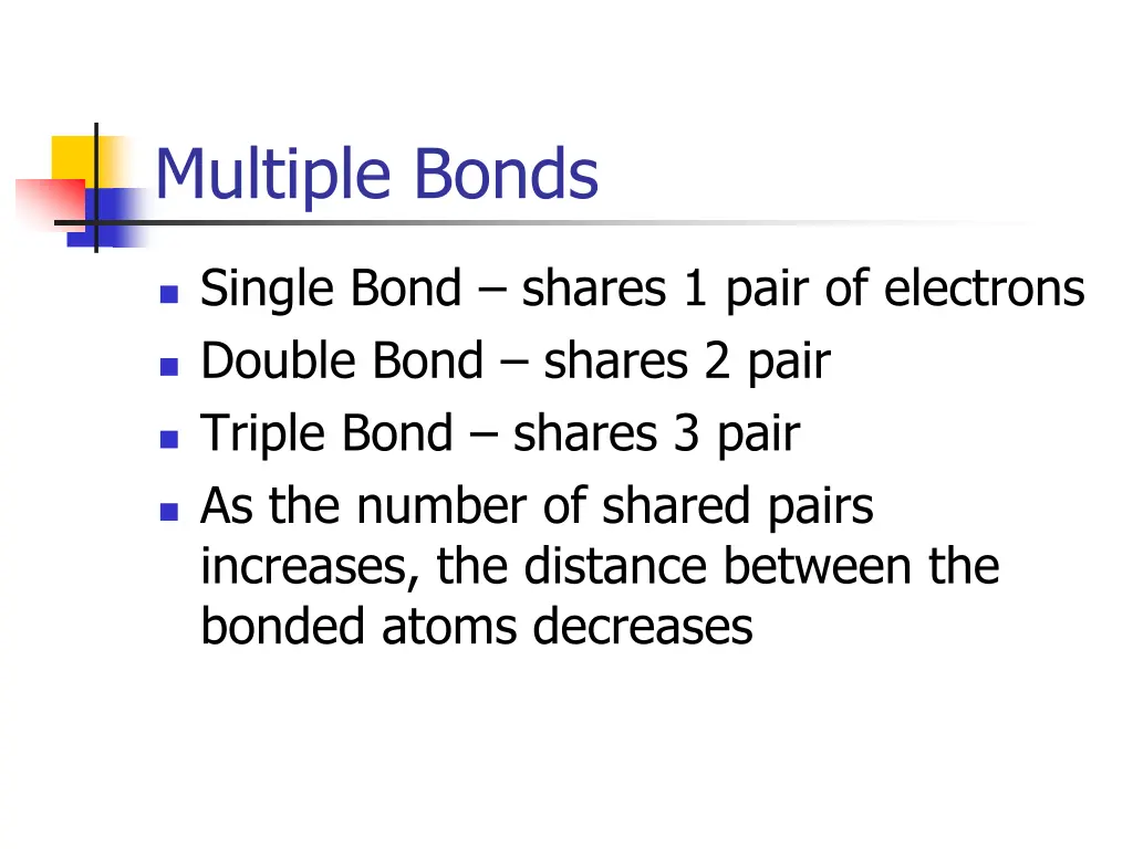 multiple bonds