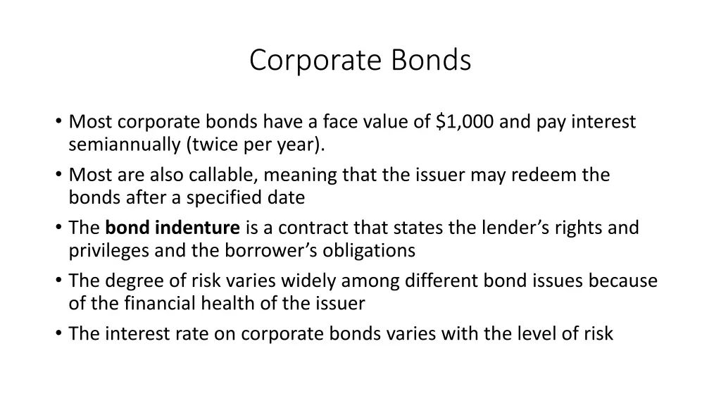 corporate bonds