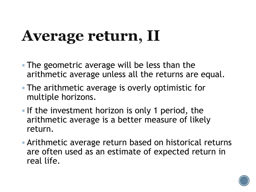 average return ii