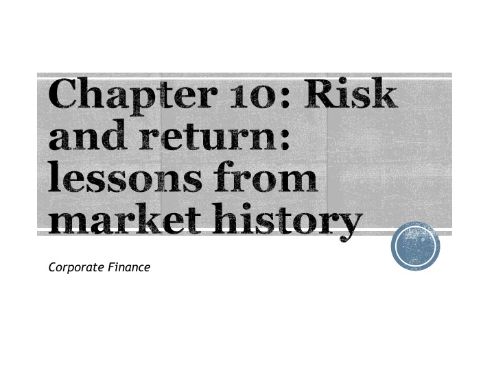 chapter 10 risk and return lessons from market