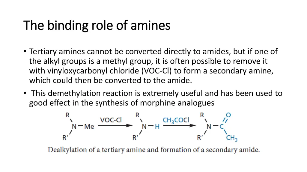 the binding role of amines the binding role 7