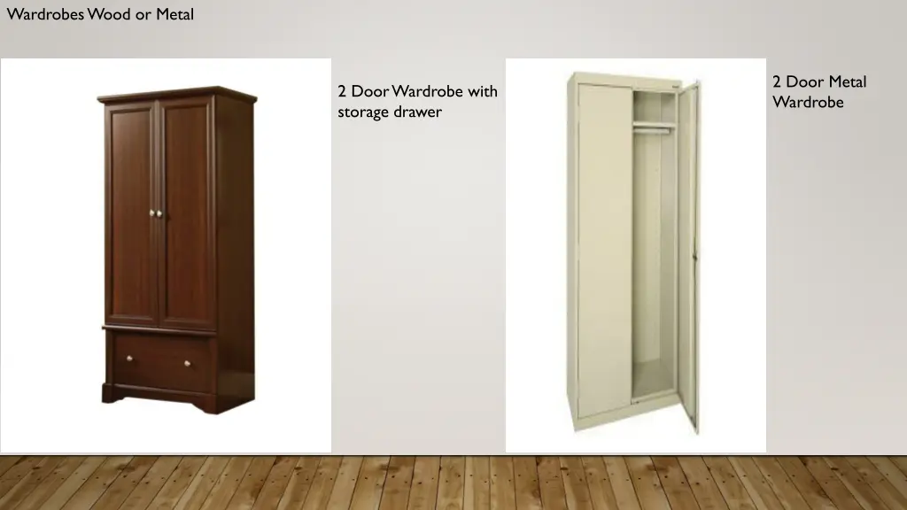 wardrobes wood or metal