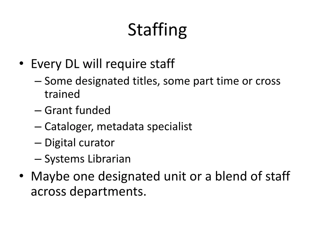 staffing