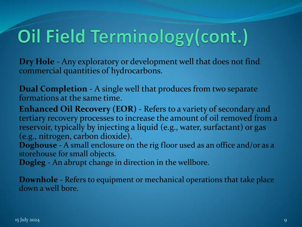 dry hole any exploratory or development well that