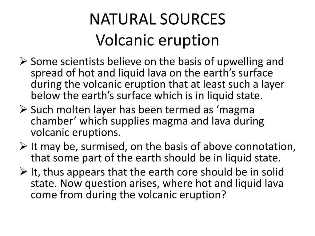 natural sources volcanic eruption