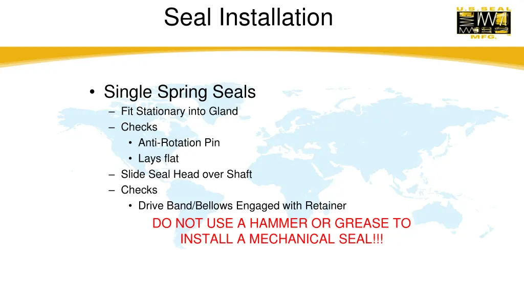 seal installation 1