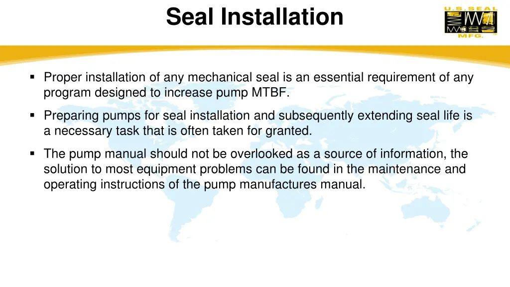 seal installation