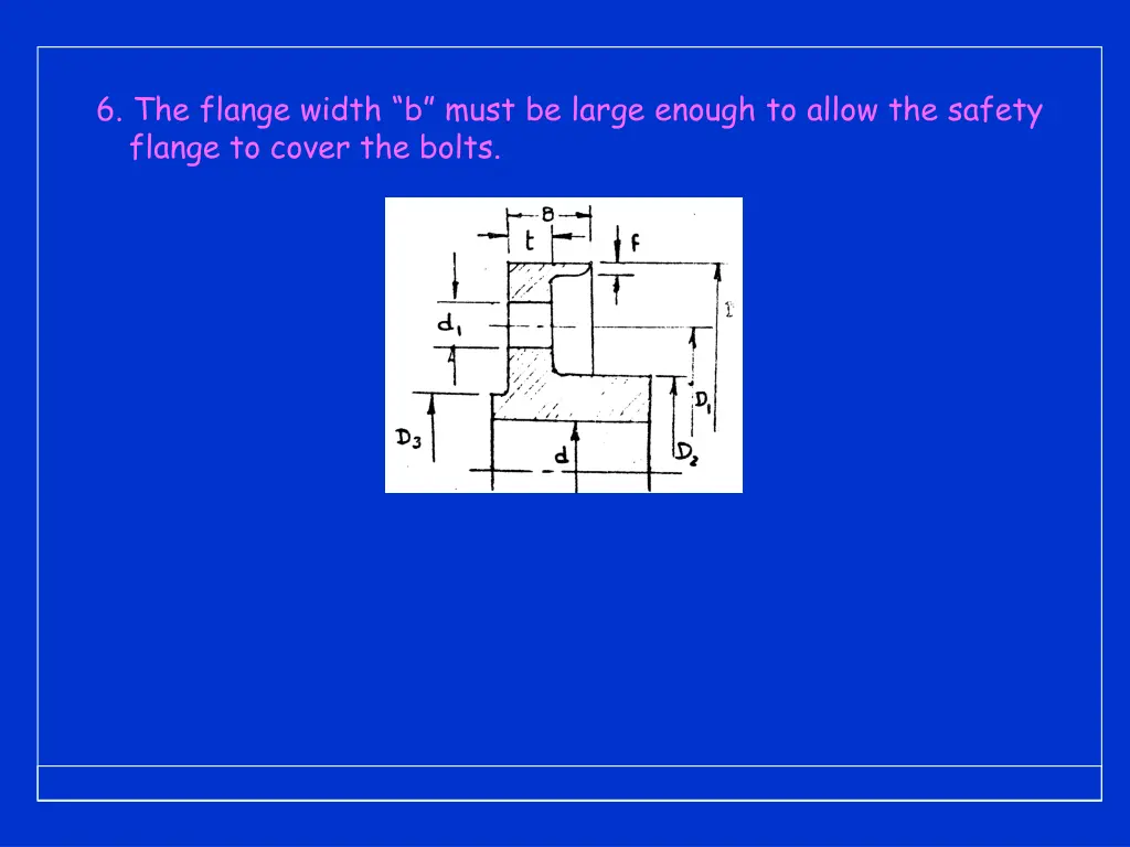 6 the flange width b must be large enough