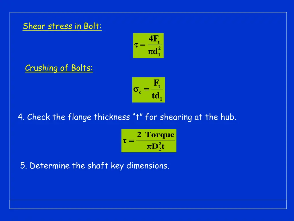 shear stress in bolt