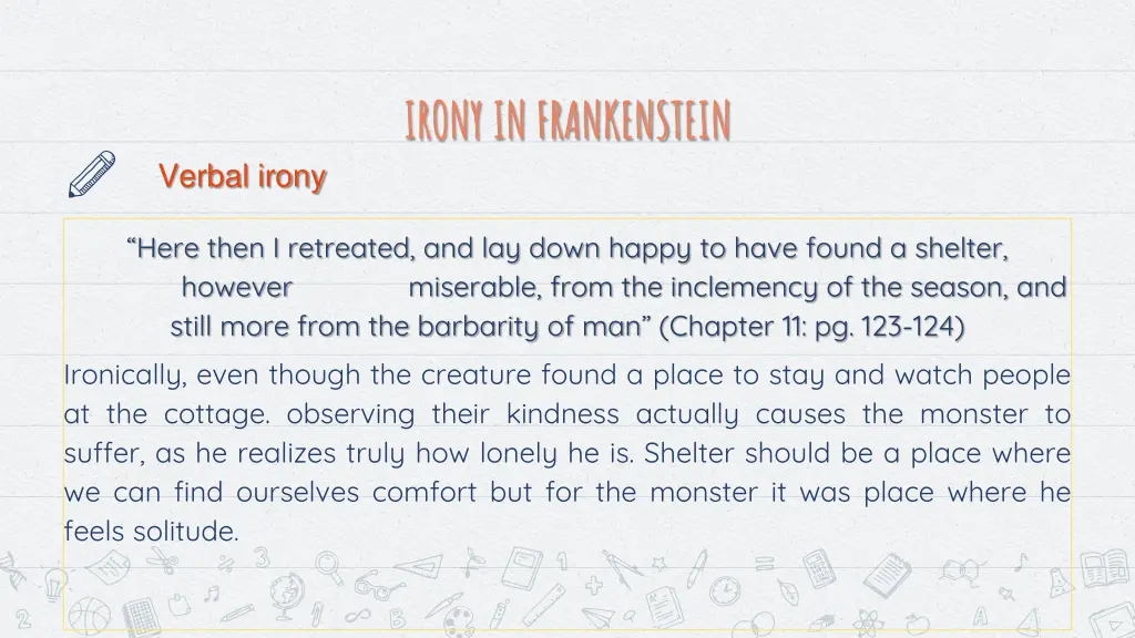 irony in frankenstein 1