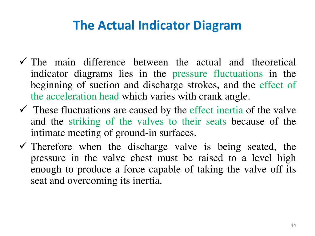 the actual indicator diagram