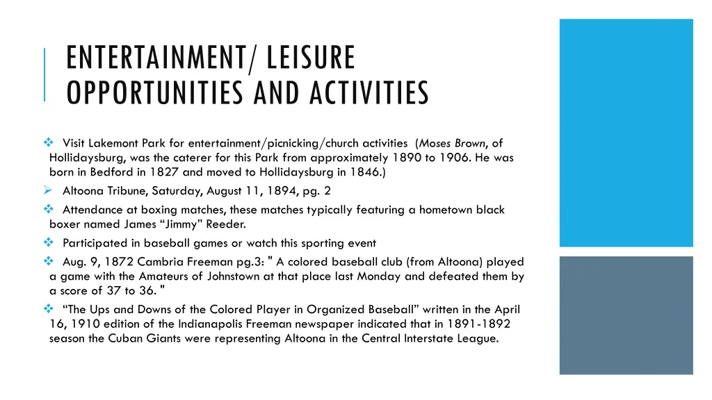 entertainment leisure opportunities and activities 1