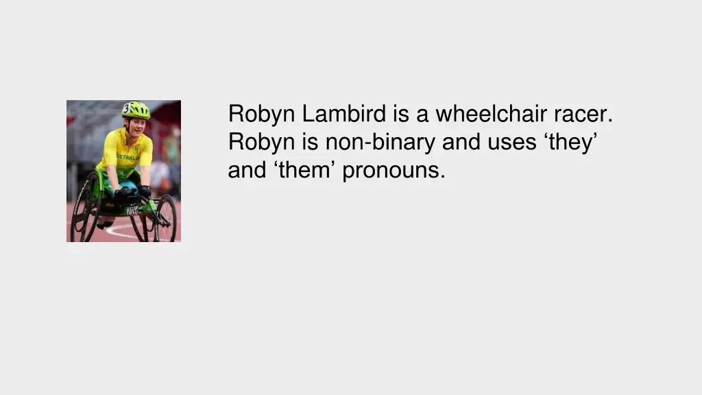 robyn lambird is a wheelchair racer robyn