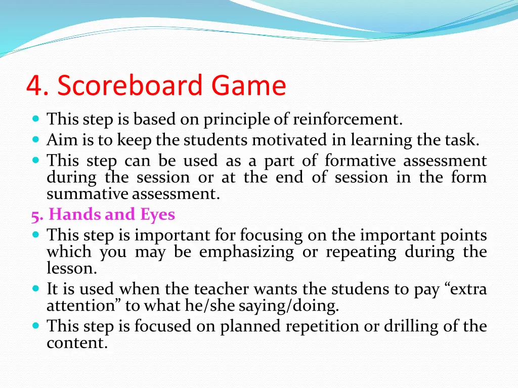 4 scoreboard game this step is based on principle