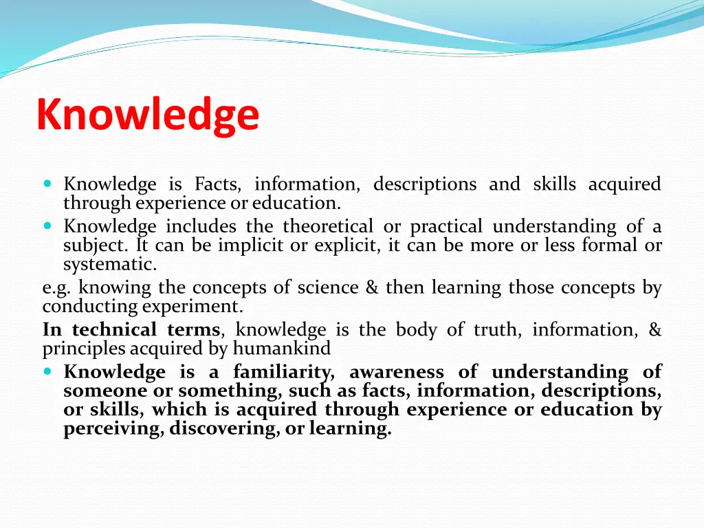 knowledge