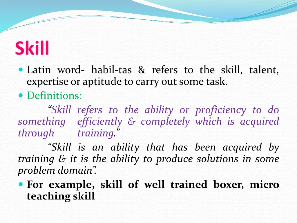 skill latin word habil tas refers to the skill