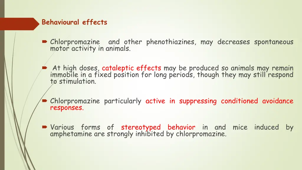 behavioural effects