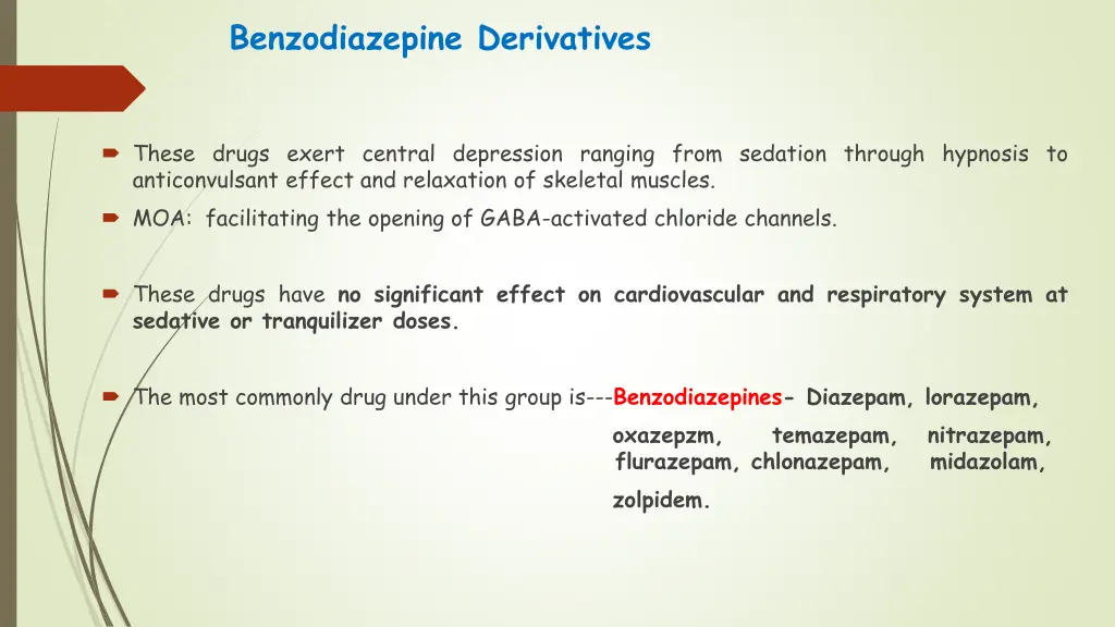 benzodiazepine derivatives