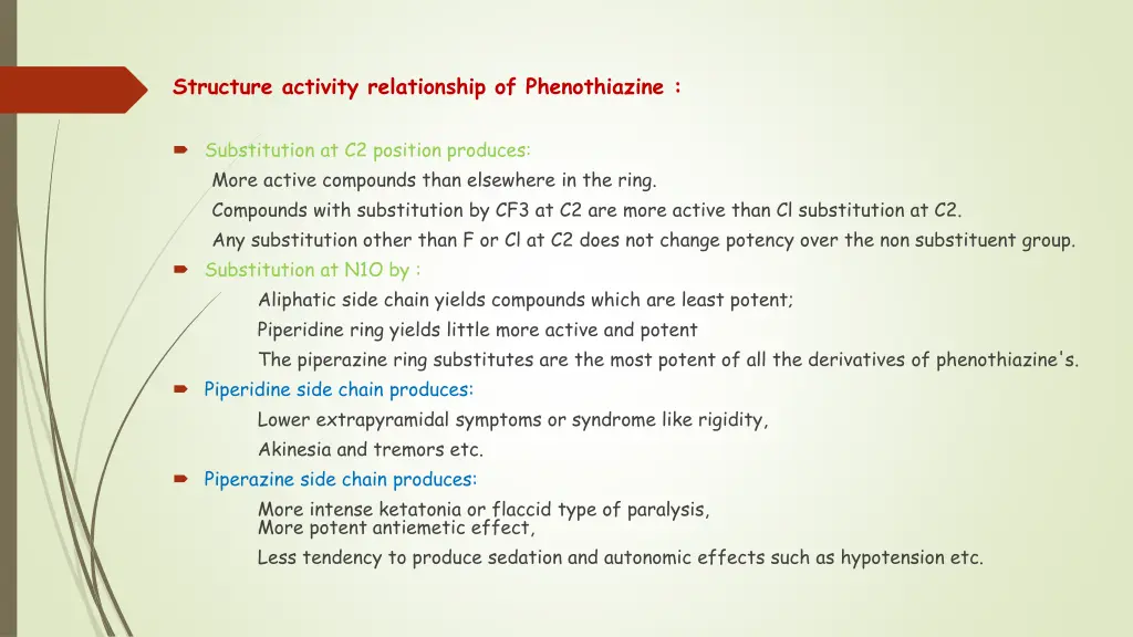 structure activity relationship of phenothiazine