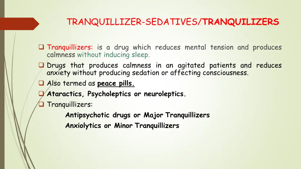 tranquillizer sedatives tranquilizers 1