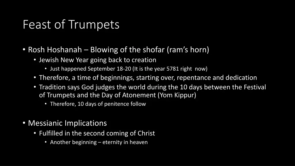 feast of trumpets