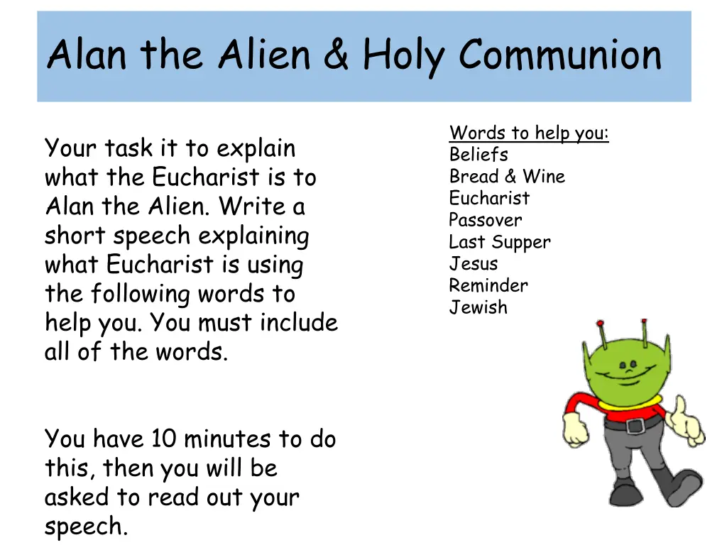 alan the alien holy communion