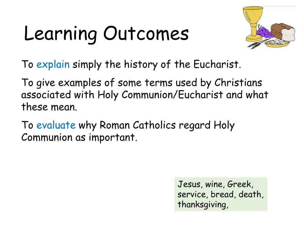 learning outcomes