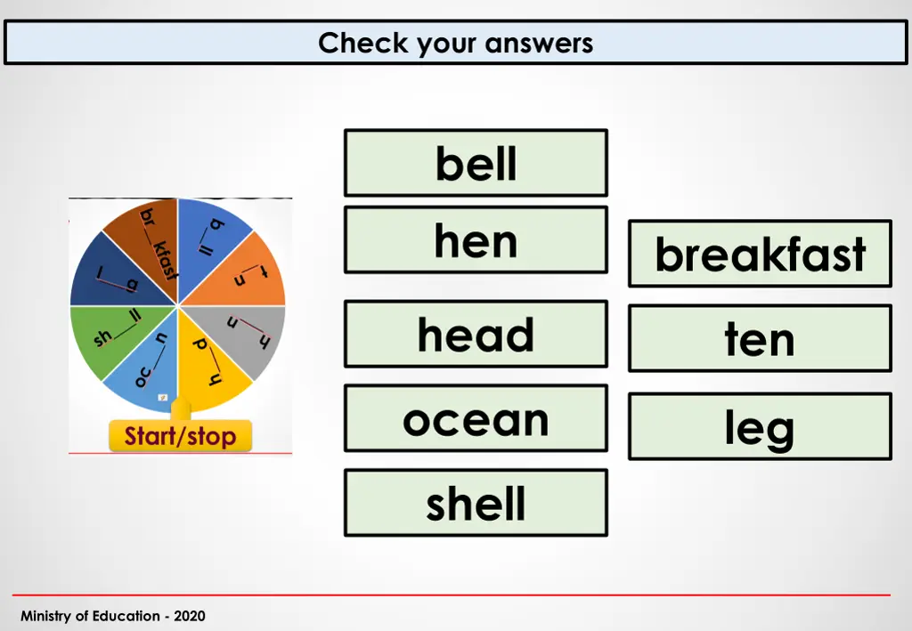 check your answers