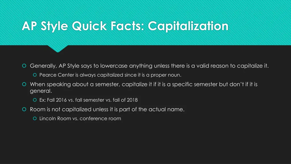 ap style quick facts capitalization