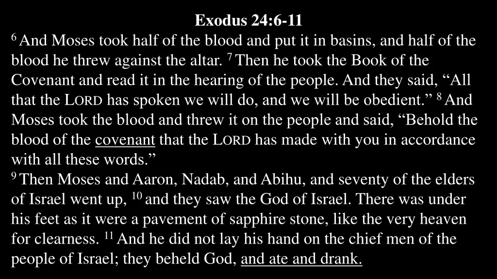 exodus 24 6 11