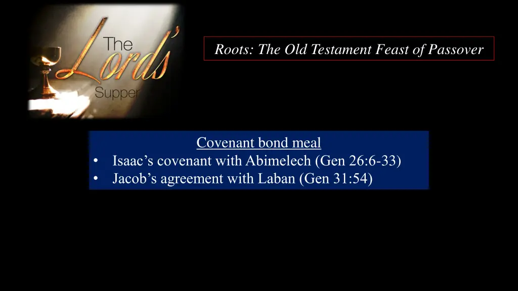 roots the old testament feast of passover