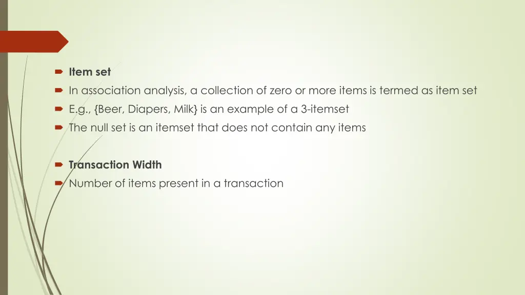 item set in association analysis a collection