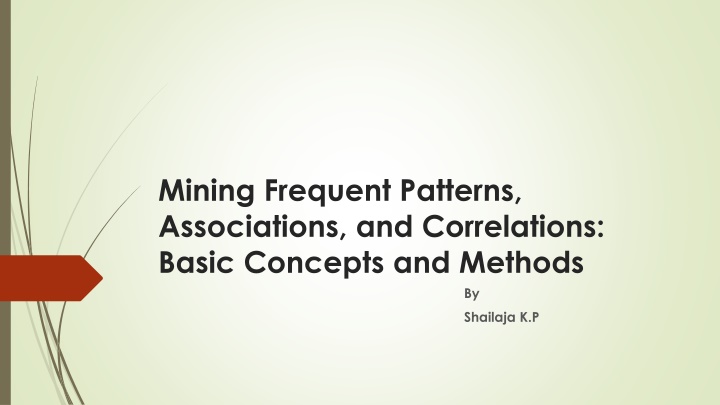 mining frequent patterns associations