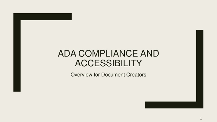 ada compliance and accessibility