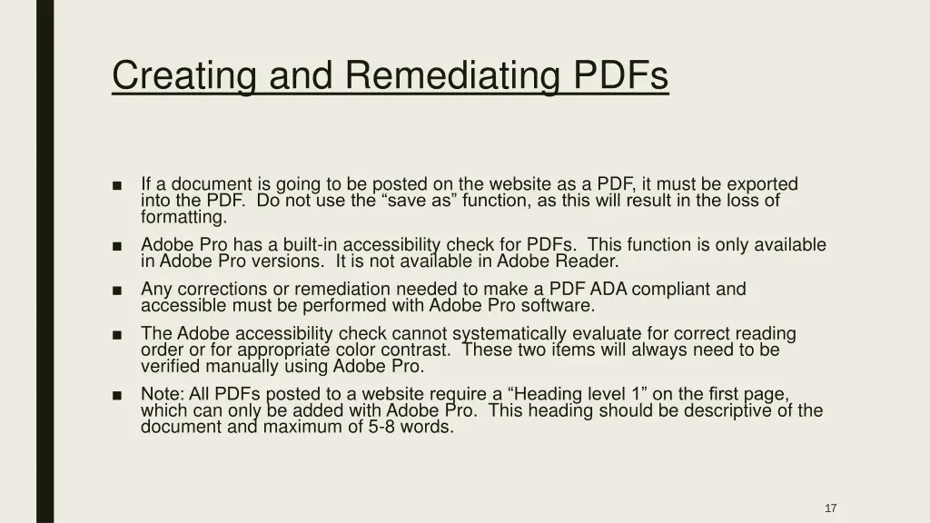 creating and remediating pdfs