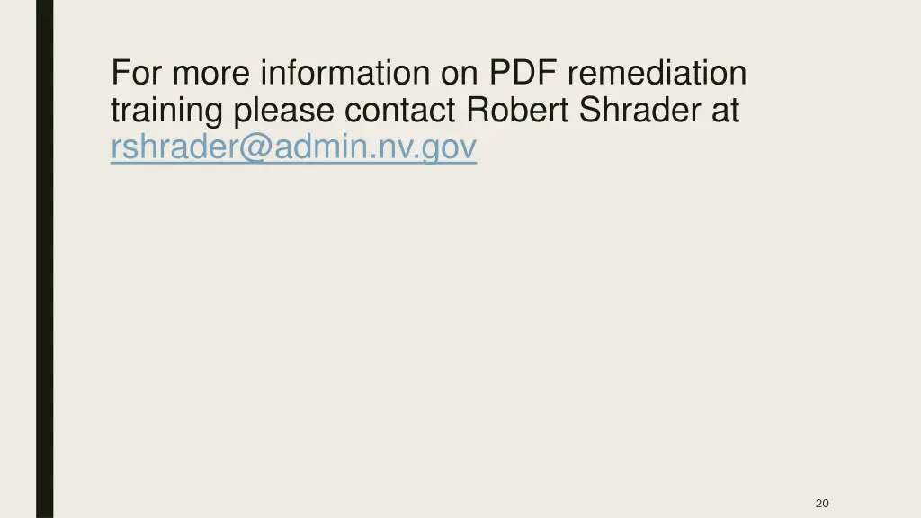 for more information on pdf remediation training