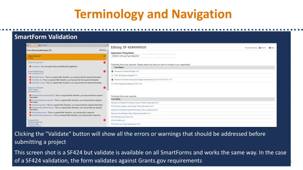 terminology and navigation 8