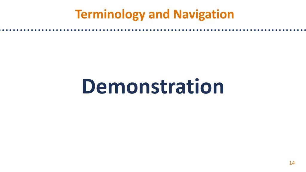 terminology and navigation 9