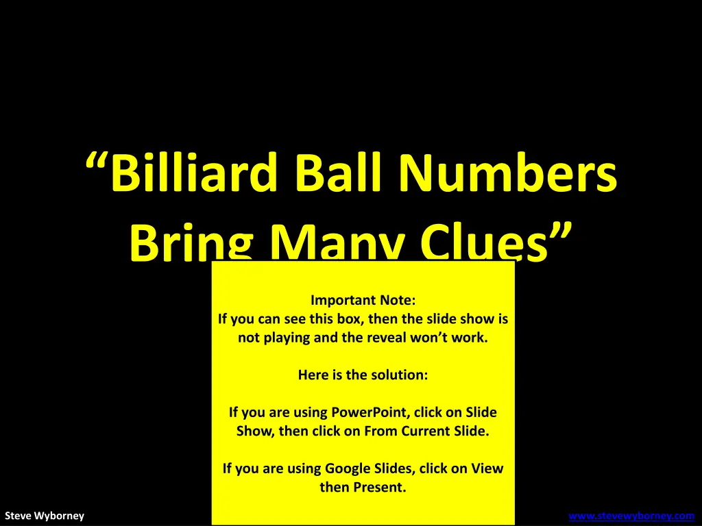 billiard ball numbers bring many clues 1