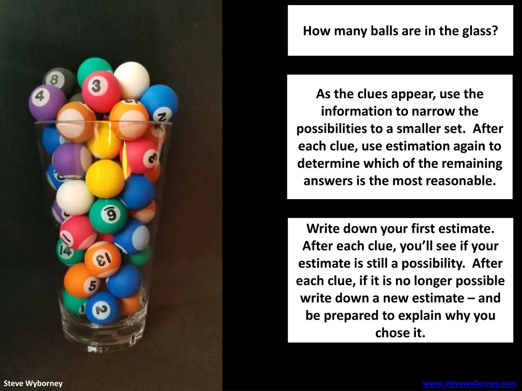 how many balls are in the glass 1